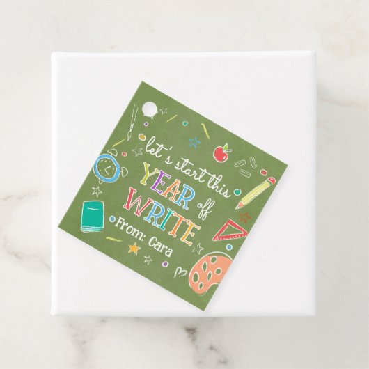 ウェルカムバックスクールイヤー新学期メッセージカード フェイバータグ (インサイチュ)