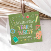 ウェルカムバックスクールイヤー新学期メッセージカード フェイバータグ