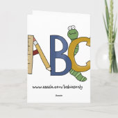 ウェルカムバックスクールロックグリーティングカード カード (裏面)