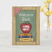 ウェルカムバックスクールロックグリーティングカード カード (黄色い花)