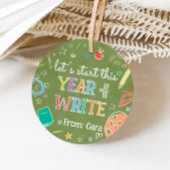 ウェルカムバックスクール年間新学期ラウンド フェイバータグ