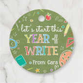 ウェルカムバックスクール年間新学期ラウンド フェイバータグ (正面)