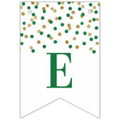 ウェルカムバックバナーグリーン金ゴールド紙吹雪 バンティングフラッグ (第3の旗)