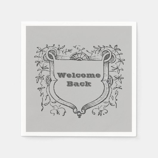 ウェルカムバックメディバル華美シールド従業員 スタンダードカクテルナプキン (正面)