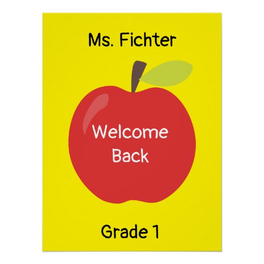 ウェルカムバックレッドアップルと先生とグレード ポスター (正面)