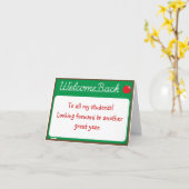 ウェルカムバック先生ノートカード カード (黄色い花)