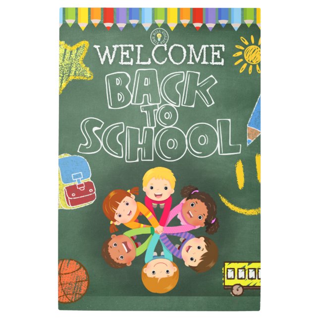 ウェルカムバック掲示板 メタルプリント (正面)