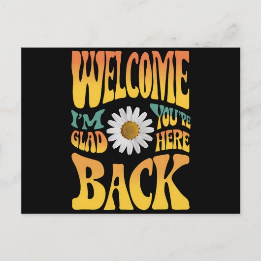 ウェルカムバック私はあなたはここで先生 ポストカード (正面)