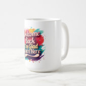 ウェルカムバック私はあなたはここで新学期 コーヒーマグカップ (正面右)