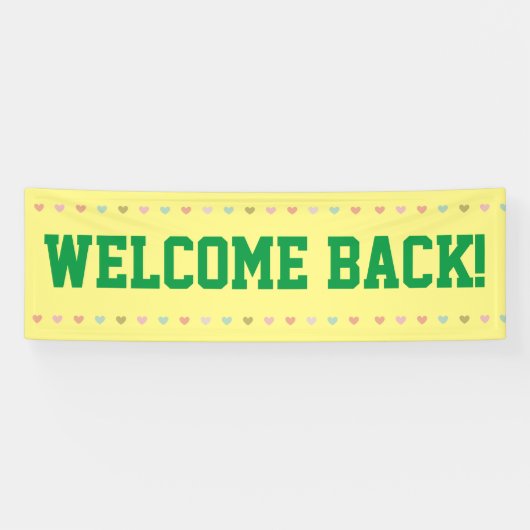 ウェルカムバック – バナーを再度開く 横断幕 (横)