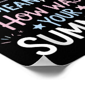 ウェルカムバックIm嬉しいこちら新学期Te ポスター (角)