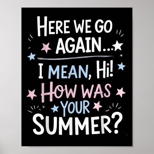 ウェルカムバックIm嬉しいこちら新学期Te ポスター (正面)