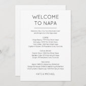 ウェルカムバッグのカード 招待状 (正面/裏面)