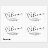 ウェルカムバッグ結婚ステッカー 長方形シール (シート)