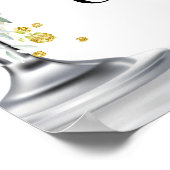 ウェルカムバブル&ブレウユーカリプタス金ゴールドシャワー ポスター (角)