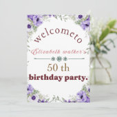 ウェルカムバースデーパーティー 招待状 (スタンド正面)