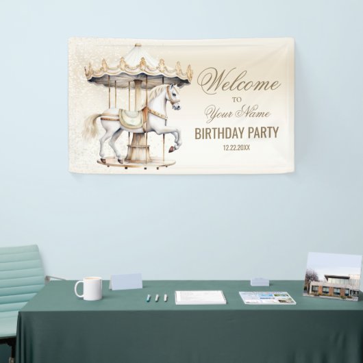 ウェルカムバースデーメリータパーティーゴーラウンドサーカス 横断幕 (トレードショー)