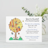 ウェルカムバードハウスツリー引っ越し祝いパーティー招待状 招待状 (スタンド正面)