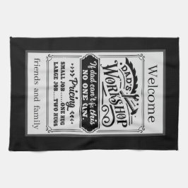 ウェルカムパパガレージフレンズ&ファミリー キッチンタオル