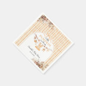 ウェルカムパンプキンガールモダン秋ベビーシャワー スタンダードカクテルナプキン (角)