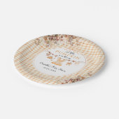 ウェルカムパンプキンガールモダン秋ベビーシャワー ペーパープレート (アングル)