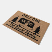 ウェルカムパーソナライズされたキャンピングマットユニーク、  ドアマット (アングル)