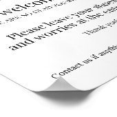 ウェルカムパーソナライズされたゲストAirbnbサイン ポスター (角)