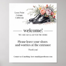 ウェルカムパーソナライズされたゲストAirbnbサイン ポスター