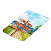 ウェルカムパーソナライズされたビーチランドスケープキャビンクルーズ マグネット (左側)