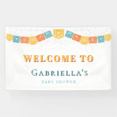 ウェルカムパーソナライズされたフィエスタベビーシャワー 横断幕 (横)