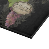 ウェルカムパーソナライズされたホームピノワールブドウイン カッティングボード (角)