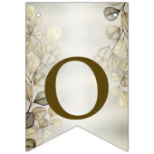 ウェルカムパーティーウォーターカラーゴールデンユーカリの葉 バンティングフラッグ (第2の旗)