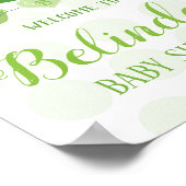 ウェルカムパーティーサイン2つのエンドウ豆のポッドの赤ちゃんシャワー ポスター (角)