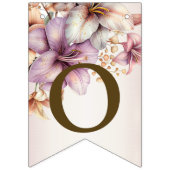 ウェルカムパーティー水彩ボホピンクの花エレガント バンティングフラッグ (第2の旗)