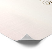 ウェルカムパーティー水彩ボホピンクの花エレガント ポスター (角)