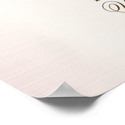 ウェルカムパーティー水彩ボホピンクの花エレガント ポスター (角)