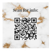 ウェルカムビジネスロゴQRコード大理石情報テーブル フォトキューブ (正面)