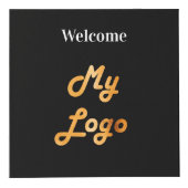 ウェルカムビジネスロゴQRコード情報メニューテーブル フォトキューブ (正面)