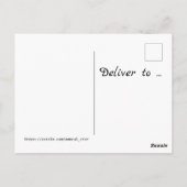 ウェルカムビューティファイガールピンクオンホワイト誕生日 ポストカード (裏面)