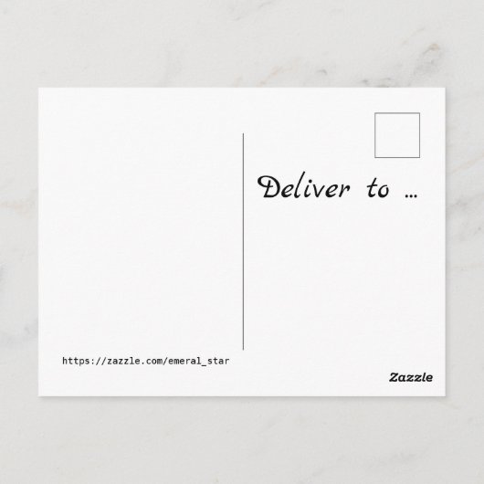 ウェルカムビューティファイガールピンクオンホワイト誕生日 ポストカード (裏面)