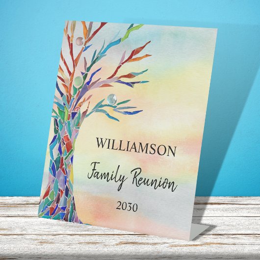 ウェルカムファミリーツリーファミリー懇親会 台座サイン