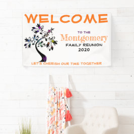 ウェルカムファミリー懇親会パーソナライズされたツカラフルリー 横断幕