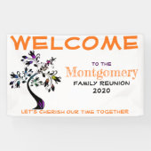 ウェルカムファミリー懇親会パーソナライズされたツカラフルリー 横断幕 (横)