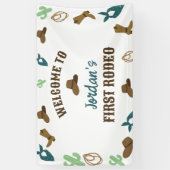 ウェルカムファーストロデオ誕生日1stカウボーイウェスタン 横断幕 (縦)