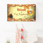 ウェルカムファームハウスオレンジホワイトパンプキンメープル離れ 横断幕 (インサイチュ)