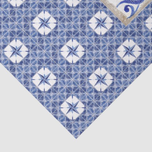 ウェルカムファームハウスタイルブルーホワイトファミリーデコパージュ 薄葉紙 (詳細)