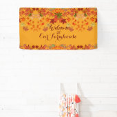 ウェルカムファームハウス紅葉メープル葉ズ秋 横断幕 (インサイチュ)