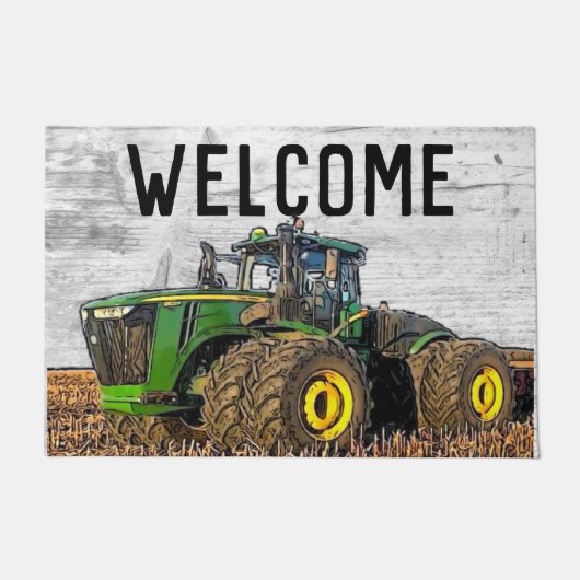 ウェルカムファームファミリートラクター機器ティレージ ドアマット (正面)