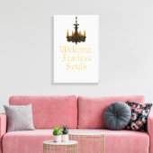 ウェルカムフィアレスソームズゴシック様式シャンデリアのウォールアート キャンバスプリント (インサイチュ (リビング))