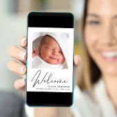 ウェルカムフォトコラージュベビー誕生 案内状